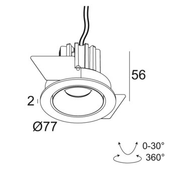 Mini Reo II OK X 92737 IP65 inbouwspot outdoor Deltalight