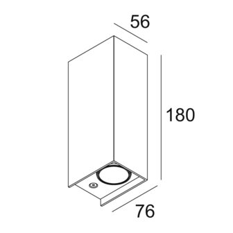 Mono II down-up led 930 IP54 wandlamp outdoor Deltalight