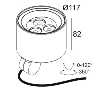 Frax sb superspot 9308 IP65 wandlamp outdoor Deltalight