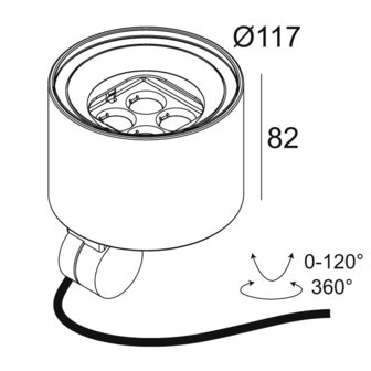 Frax sb 930 wallwash IP65 wandlamp outdoor Deltalight