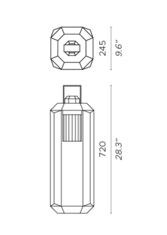 Cube large batterij outdoor tafellamp Contardi