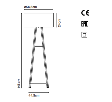 Cala metal p145 vloerlamp Marset 