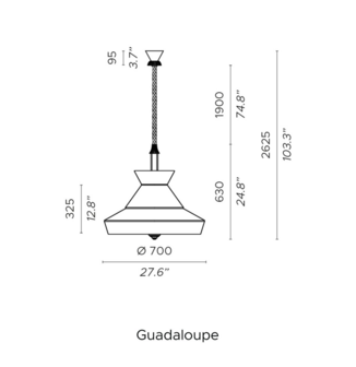 Calypso Guadaloupe XL hanglamp Contardi