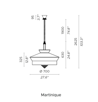 Calypso Martinique XL hanglamp Contardi