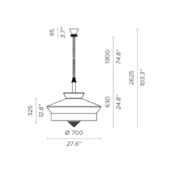 Calypso Martinique XL outdoor hanglamp Contardi