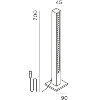 Lin 70 base connect outdoor vloerlamp IP44.de