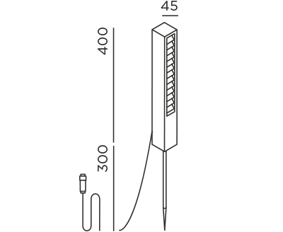 Lin 40 spike connect outdoor vloerlamp IP44.de