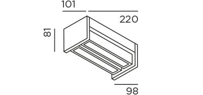 Slat outdoor plafondlamp IP44.de