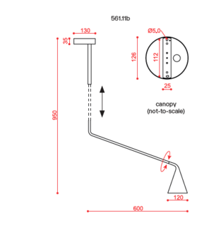 561.11b Gordon plafondlamp Tooy