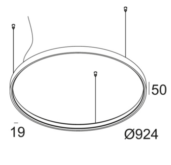 Super Loop HC 90 SBL hanglamp Deltalight