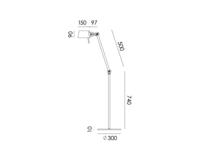 Bolt 1 arm floor vloerlamp Tonone