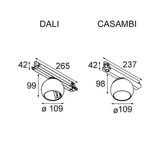 Marbul track led casambi (3-fase) railspot Modular  