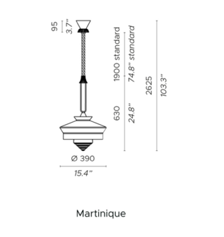 Calypso Martinique hanglamp Contardi