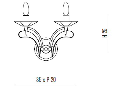 Icaro wandlamp Metal Lux