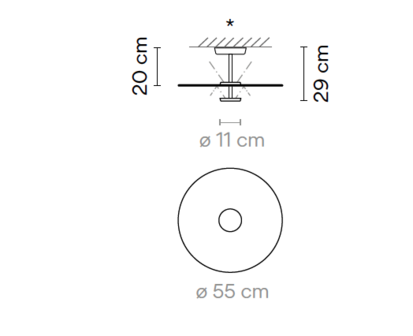 Flat 5915 plafondlamp Vibia 