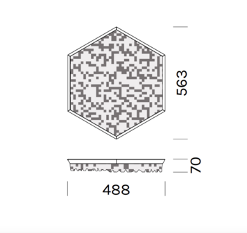 Exagon &Oslash;70 kabels naar plafond hanglamp Olev