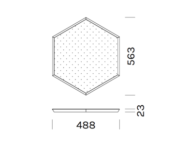 Exagon &Oslash;70 kabels naar plafond hanglamp Olev