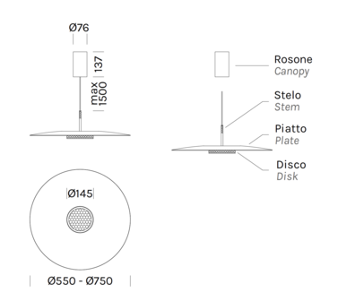 Overfly Plus &Oslash;75&nbsp;cm hanglamp Olev