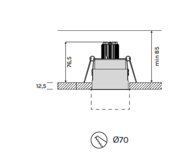 Tiny Adjustable inbouwspot Olev