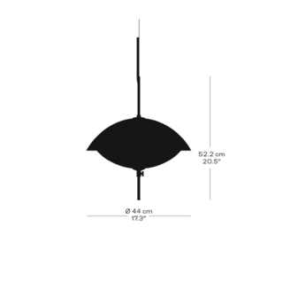 Clam &Oslash;44 cm - hanglamp - Fritz Hansen 