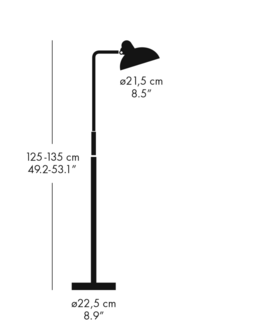 Kaiser idell 6580-F luxus vloerlamp  Fritz Hansen 