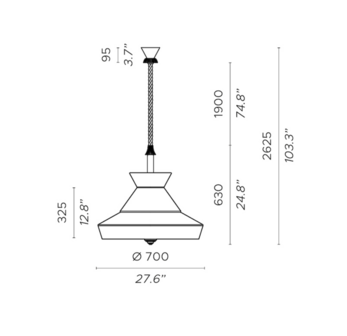 Calypso Guadaloupe XL outdoor hanglamp Contardi