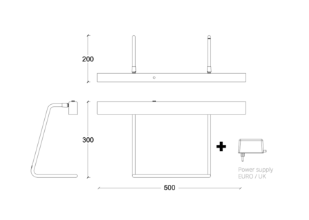 T Model 50 cm tafellamp Anour