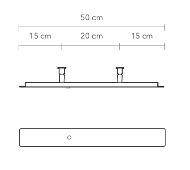 Divar 50 cm  wandlamp Anour