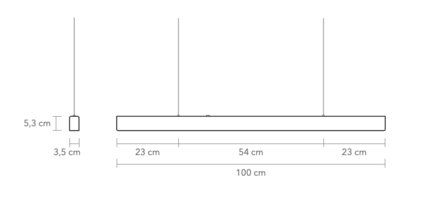 I Model Cordless 100 cm hanglamp Anour
