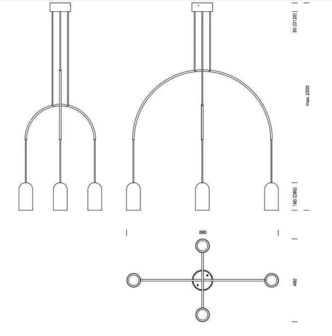 Bow II L+S hanglamp TossB 