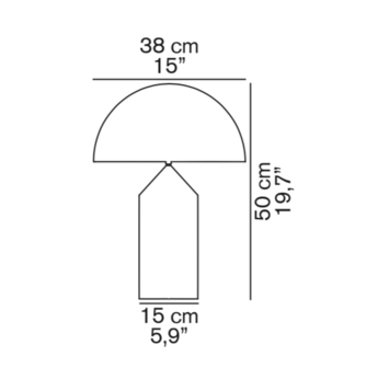 Atollo 239 NK nickel tafellamp Oluce 