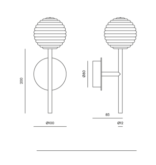 Doul A1310 outdoor wandlamp Aromas&nbsp;