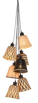 Kalimantan/7-shade bamboo hanglamp Good &amp; Mojo 