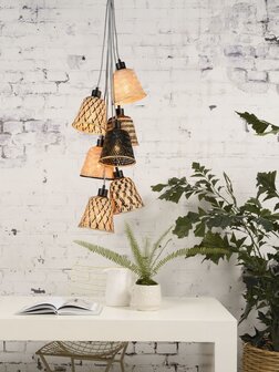 Kalimantan/7-shade bamboo hanglamp Good &amp; Mojo 