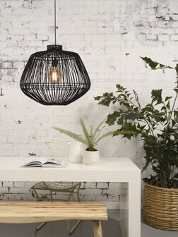 Madagascar rattan black hanglamp Good &amp; Mojo 