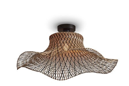 Ibiza wavy L black/natural plafondlamp Good &amp; Mojo 