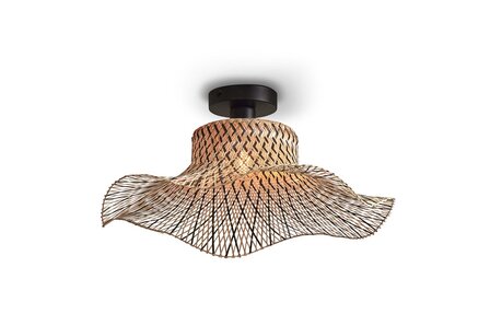 Ibiza wavy S black/natural plafondlamp Good &amp; Mojo 