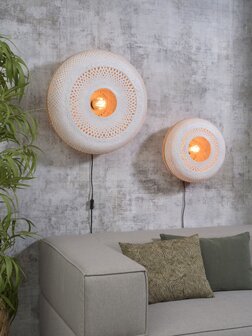 Palawan natural/white L wandlamp Good &amp; Mojo 