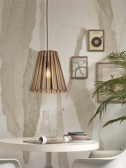 Merapi tapered L black/natural hanglamp Good &amp; Mojo 