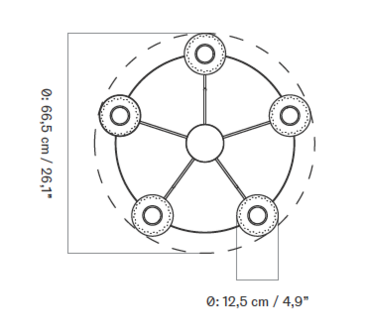 Collector Chandelier 5 hanglamp Audo