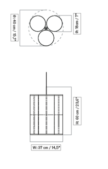 Hashira Raw pendant &Oslash;32 cluster hanglamp Audo