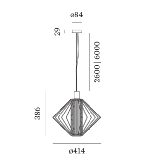 Wiro diamond 1.0 hanglamp Wever &amp; Ducre 