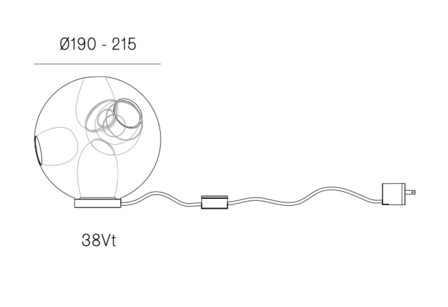 38VT clear tafellamp Bocci