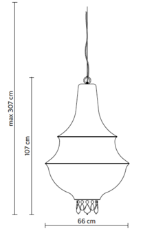 Lady D &oslash; 66 cm outdoor hanglamp Karman Italia 