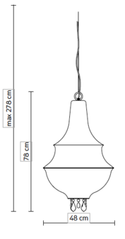 Lady D &oslash; 48 cm outdoor hanglamp Karman Italia 