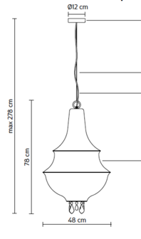 Lady D &oslash; 48 cm hanglamp Karman Italia 