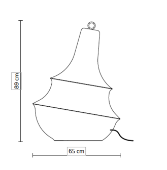 Lady D &oslash; 65 cm vloerlamp Karman Italia 