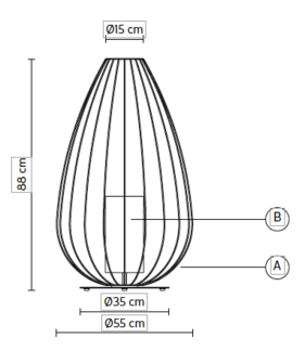 Cell &oslash; 55 cm outdoor vloerlamp Karman Italia 