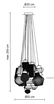 Ceraunavolta &oslash; 55&nbsp;cm&nbsp;hanglamp Karman Italia 