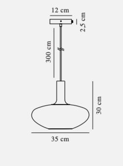 Alton &oslash;35 Black hanglamp Nordlux